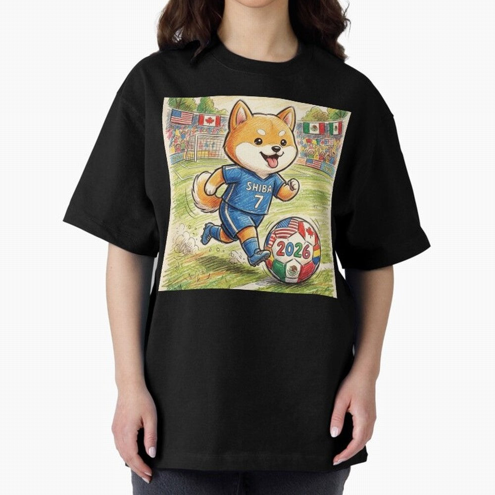 2026 World Cup Shiba Inu Ace #7 - Stadium Action Art Classic T-Shirt Back Your Heroes with Match Day Hype around FIFA World Cup 2026, Mbappe and Neymar, England, Champion Mindset, Group Stage Buzz, Knockout Tension and Passionate Fan Culture;