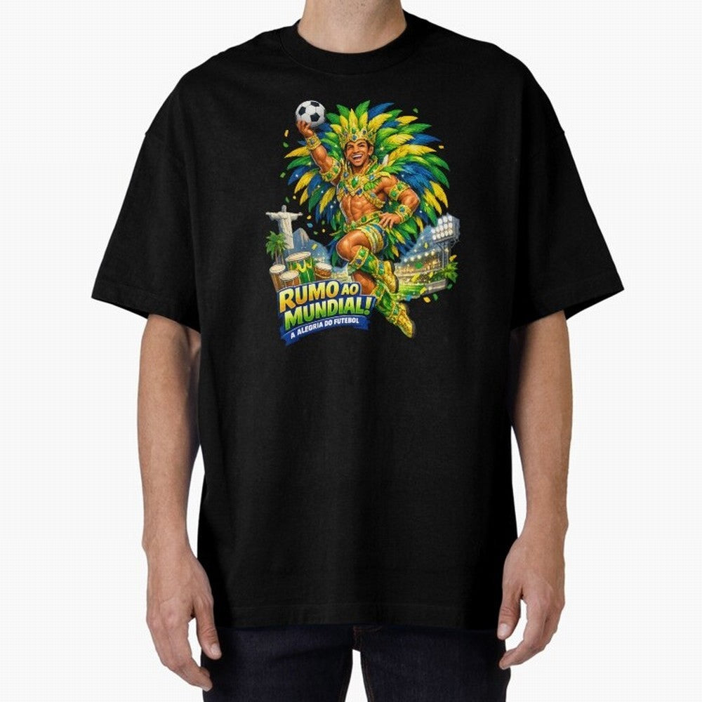Brazil World Cup 2026 Carnival Fan Art Classic T-Shirt Feel the Roar of FIFA World Cup 2026 Spirit, Centered on France, Neymar, Vintage Soccer Flavor, Modern Football Stars, National Flags and Final Night Emotion; Ideal for Football Dads, Football