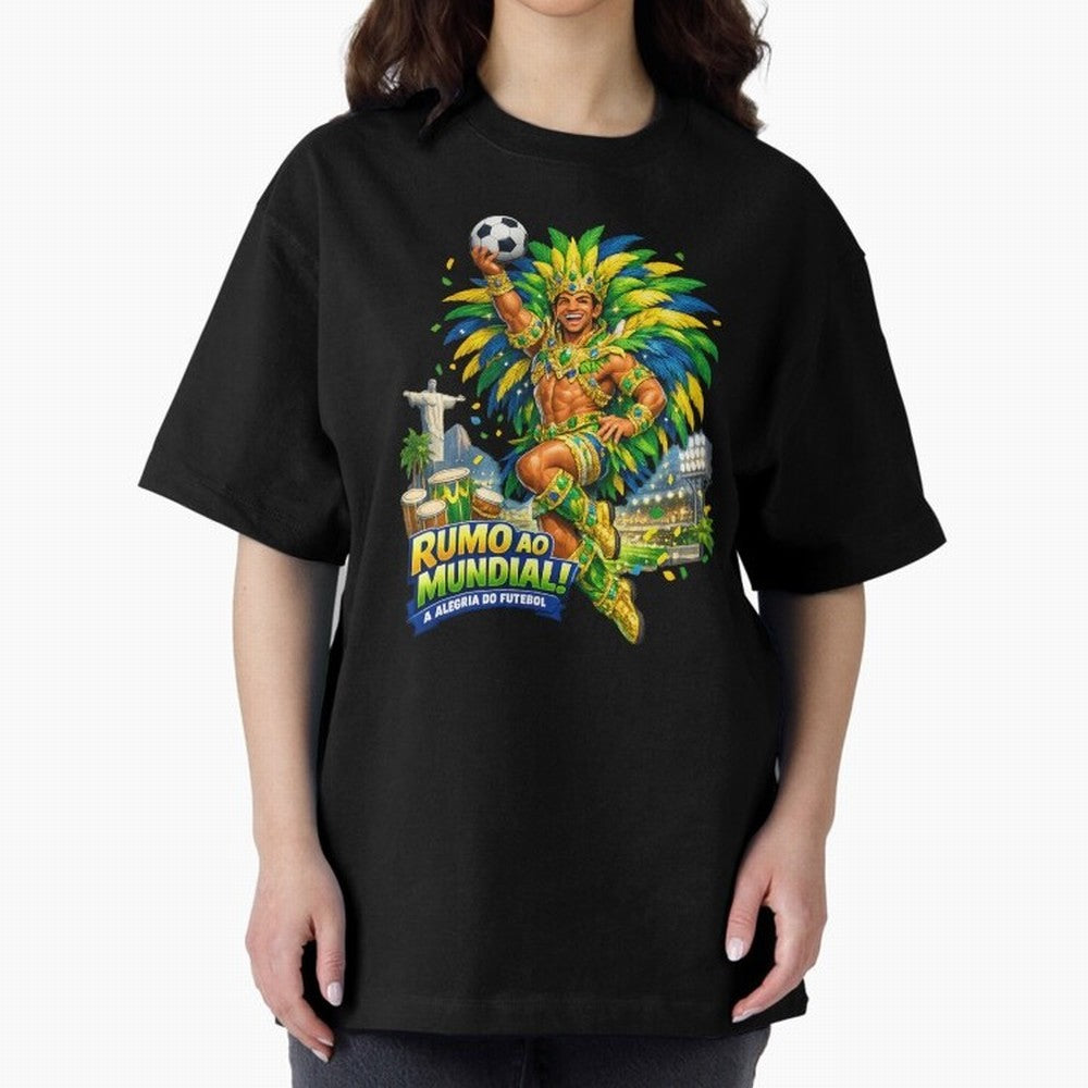 Brazil World Cup 2026 Carnival Fan Art Classic T-Shirt Feel the Roar of FIFA World Cup 2026 Spirit, Centered on France, Neymar, Vintage Soccer Flavor, Modern Football Stars, National Flags and Final Night Emotion; Ideal for Football Dads, Football