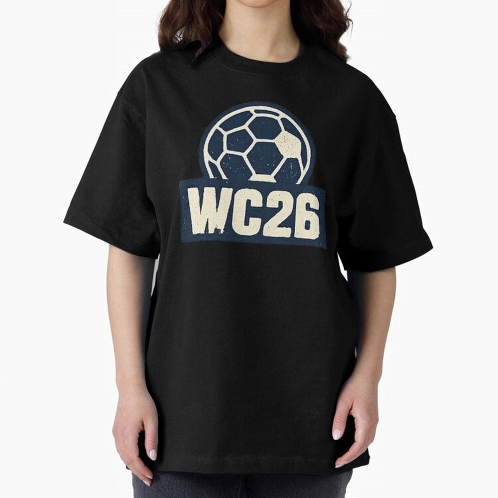 WC26 Retro Soccer Ball Vintage Football Fan Design Classic T-Shirt Show Match Day Excitement for Global Football Passion for FIFA World Cup 2026 Group Stage, Capturing Haaland and Mbappe, Argentina, France and Brazil, Vintage Soccer Flavor, Modern
