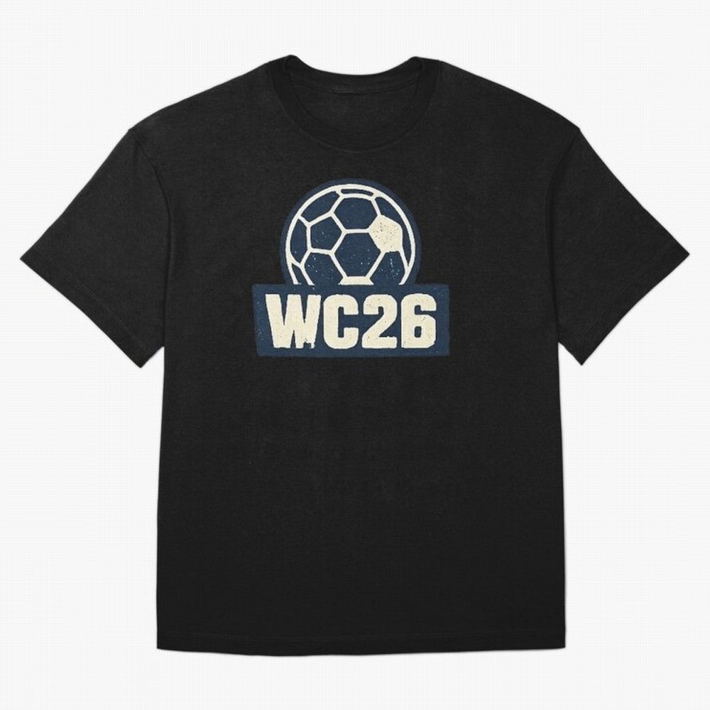WC26 Retro Soccer Ball Vintage Football Fan Design Classic T-Shirt Show Match Day Excitement for Global Football Passion for FIFA World Cup 2026 Group Stage, Capturing Haaland and Mbappe, Argentina, France and Brazil, Vintage Soccer Flavor, Modern
