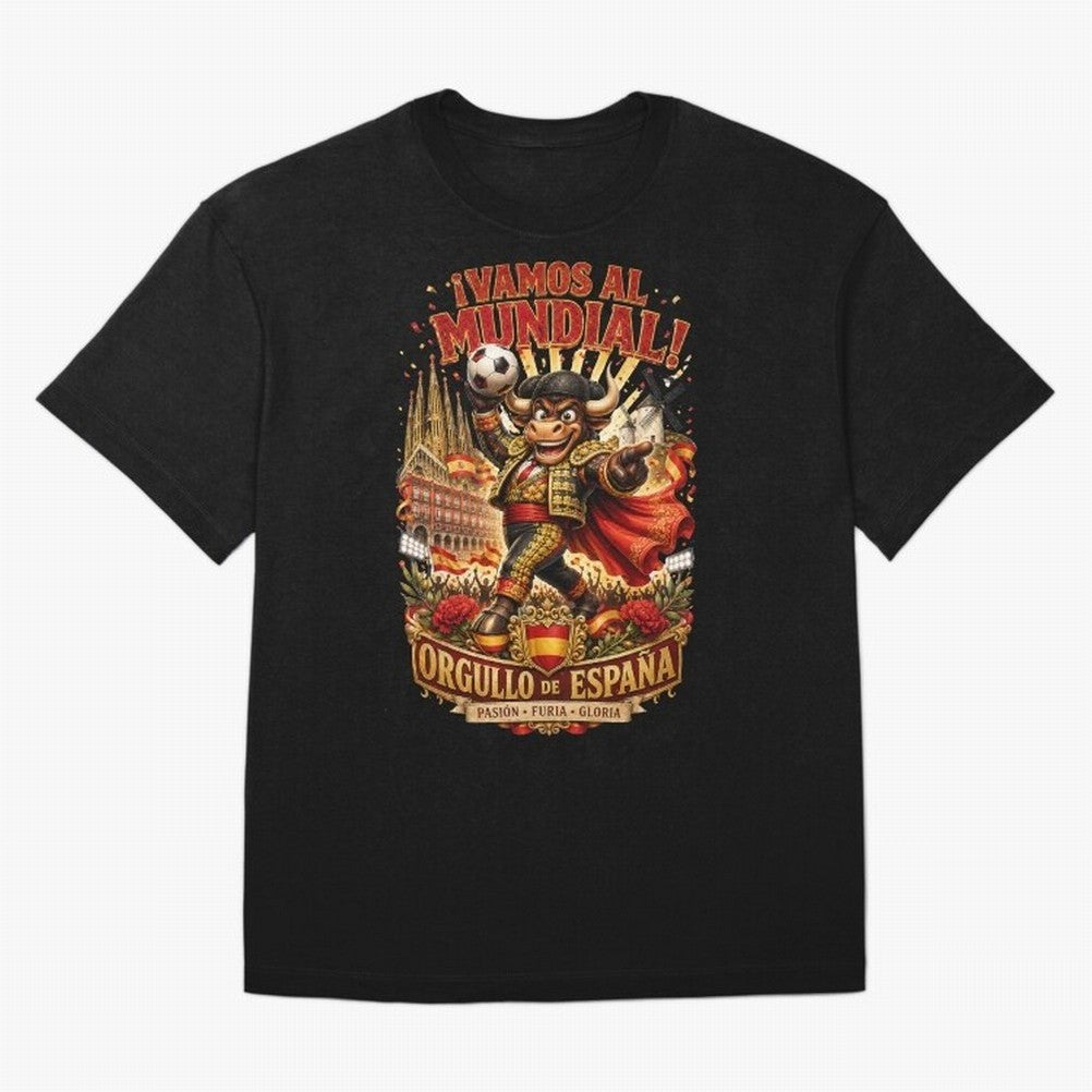 Spain World Cup 2026 Bull Fan Art Classic T-Shirt Celebrate Rivalries and Pride in Global Football Passion for FIFA World Cup 2026, Filled with Messi, CR7 and Mbappe, England, France and Netherlands, Tournament Hype, Historic Matchups, Family