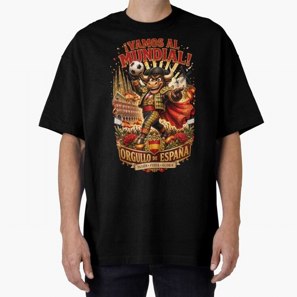 Spain World Cup 2026 Bull Fan Art Classic T-Shirt Celebrate Rivalries and Pride in Global Football Passion for FIFA World Cup 2026, Filled with Messi, CR7 and Mbappe, England, France and Netherlands, Tournament Hype, Historic Matchups, Family