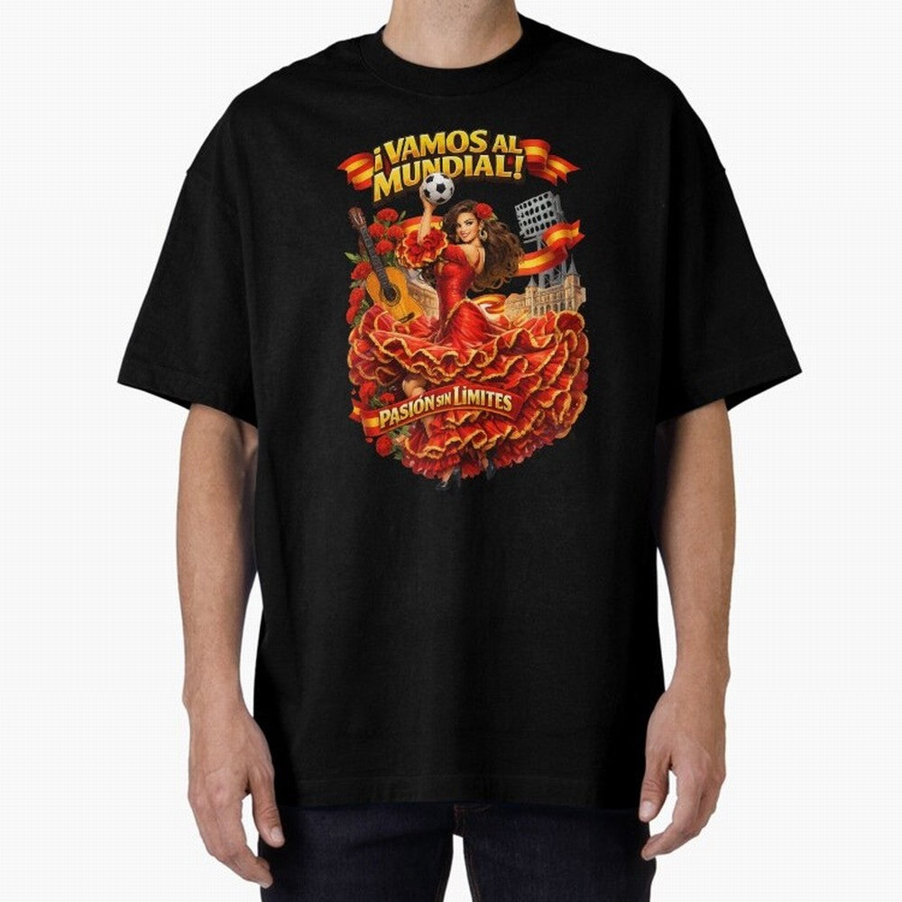 Spanish Flamenco Football Fan Shirt ¨C Unique World Cup 2026 Supporter Design Classic T-Shirt Live the Energy of Global Football Passion for FIFA World Cup 2026 USA Canada Mexico, Filled with CR7 and Messi, France and Portugal, Worldwide Fan