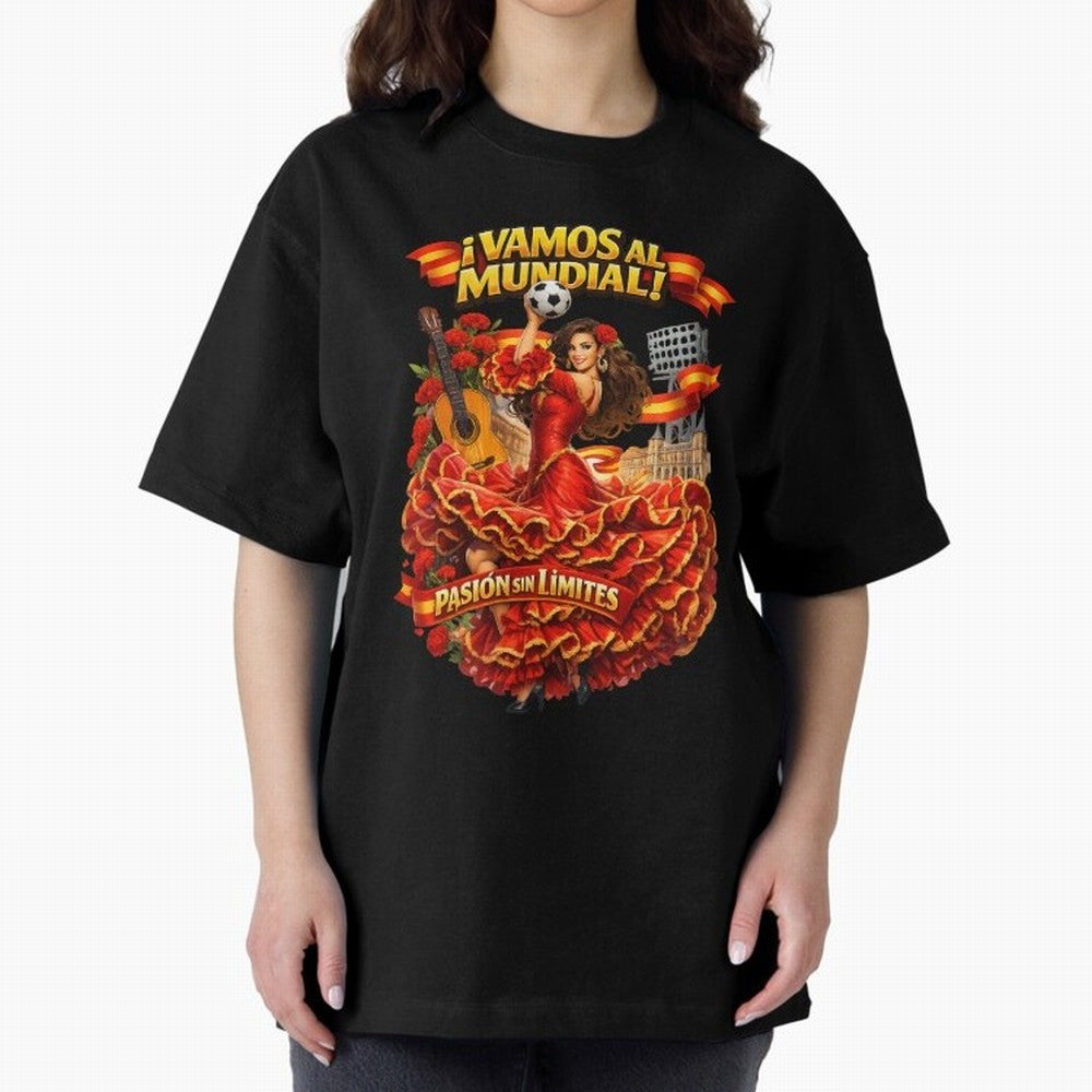 Spanish Flamenco Football Fan Shirt ¨C Unique World Cup 2026 Supporter Design Classic T-Shirt Live the Energy of Global Football Passion for FIFA World Cup 2026 USA Canada Mexico, Filled with CR7 and Messi, France and Portugal, Worldwide Fan