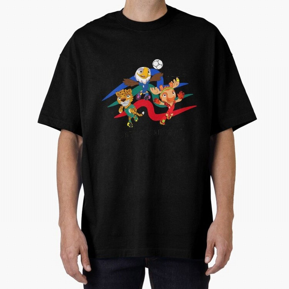 Kids World Cup26 Host Country Mascots Action Classic T-Shirt Celebrate Soccer Greatness during Match Day Hype around FIFA World Cup 2026, Messi, Brazil, Vintage Soccer Flavor, Modern Football Stars, National Flags and Final Night Emotion; Made for