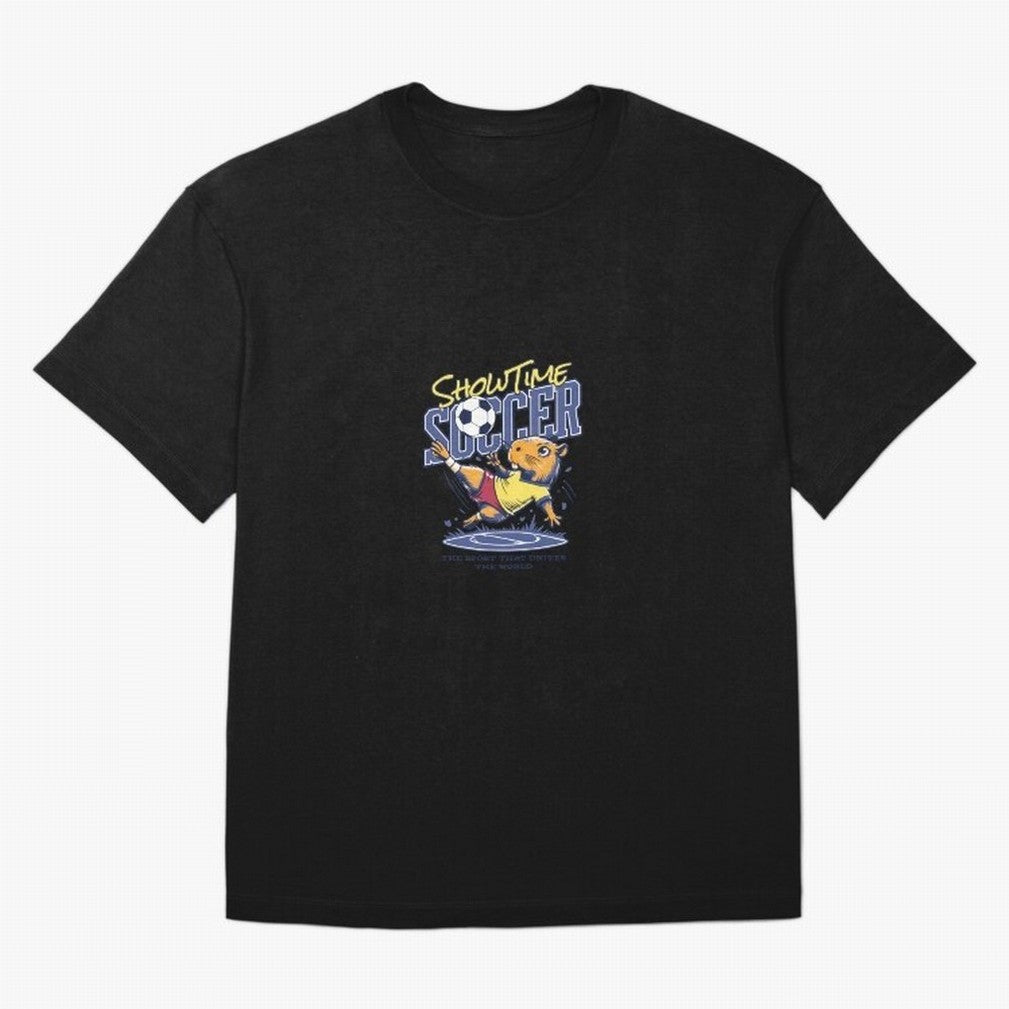 Capybara Soccer Showdown - Showtime World Cup Classic T-Shirt Celebrate Soccer Greatness during Match Day Hype around FIFA World Cup 2026, Messi, Brazil, Vintage Soccer Flavor, Modern Football Stars, National Flags and Final Night Emotion; Made for