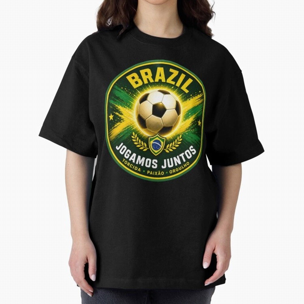 Vibrant and Elegant Brazil Soccer Emblem Classic T-Shirt Bring Bold Fan Energy to FIFA World Cup 2026 USA Canada Mexico for Fans of Cristiano Ronaldo and Spain, Bringing Retro Football Energy, Iconic Rivalries, Trophy Chase Drama and Stadium