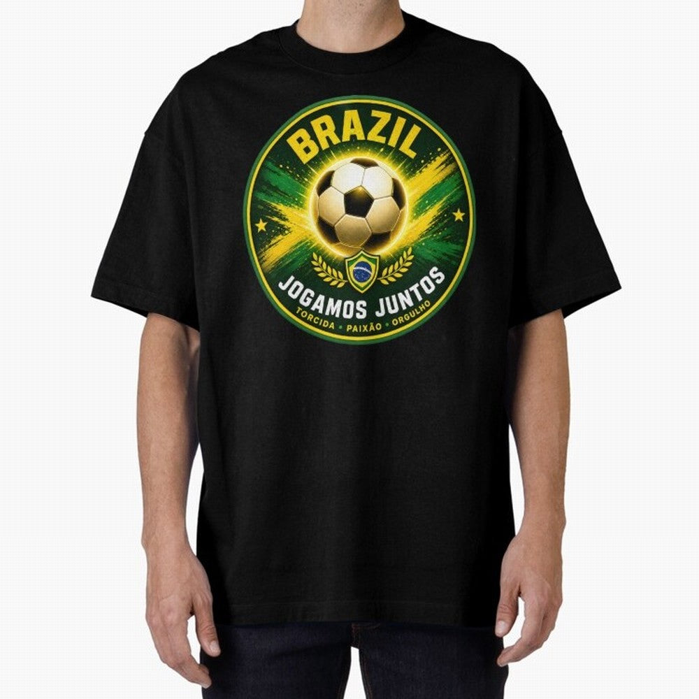 Vibrant and Elegant Brazil Soccer Emblem Classic T-Shirt Bring Bold Fan Energy to FIFA World Cup 2026 USA Canada Mexico for Fans of Cristiano Ronaldo and Spain, Bringing Retro Football Energy, Iconic Rivalries, Trophy Chase Drama and Stadium