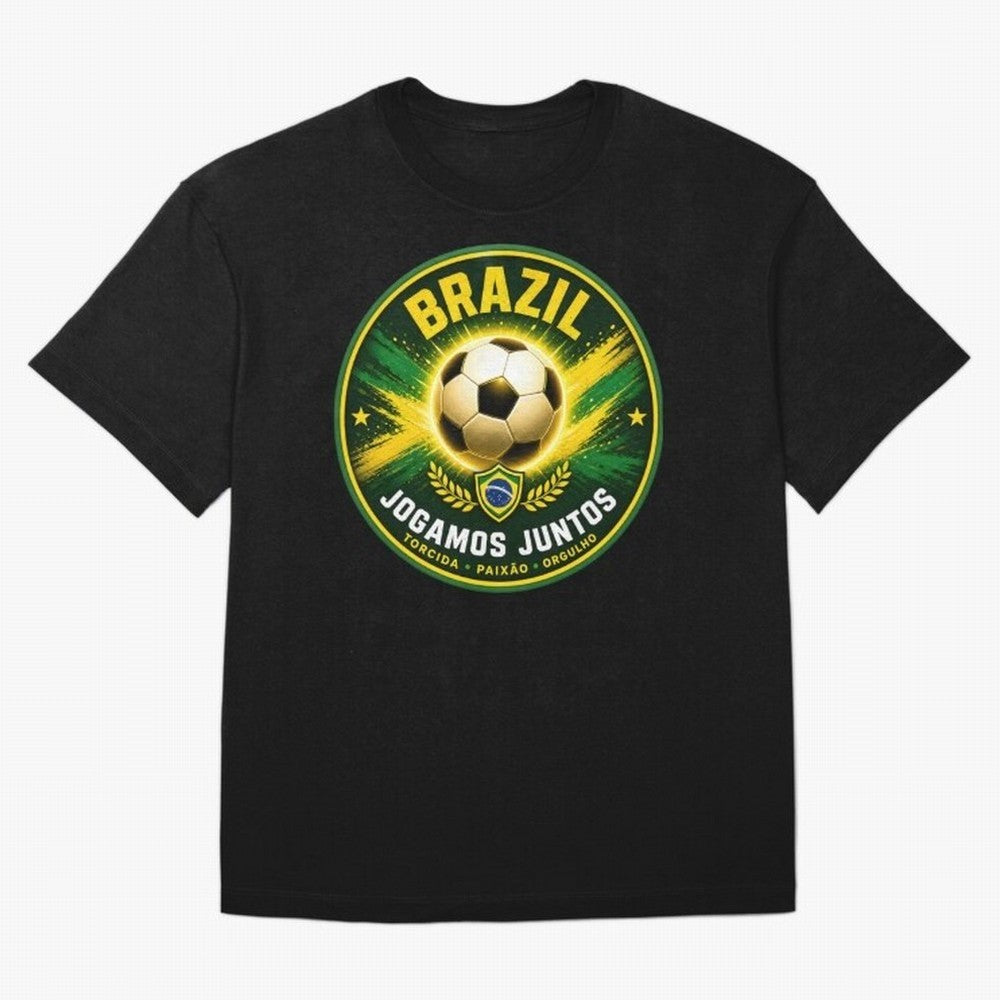 Vibrant and Elegant Brazil Soccer Emblem Classic T-Shirt Bring Bold Fan Energy to FIFA World Cup 2026 USA Canada Mexico for Fans of Cristiano Ronaldo and Spain, Bringing Retro Football Energy, Iconic Rivalries, Trophy Chase Drama and Stadium