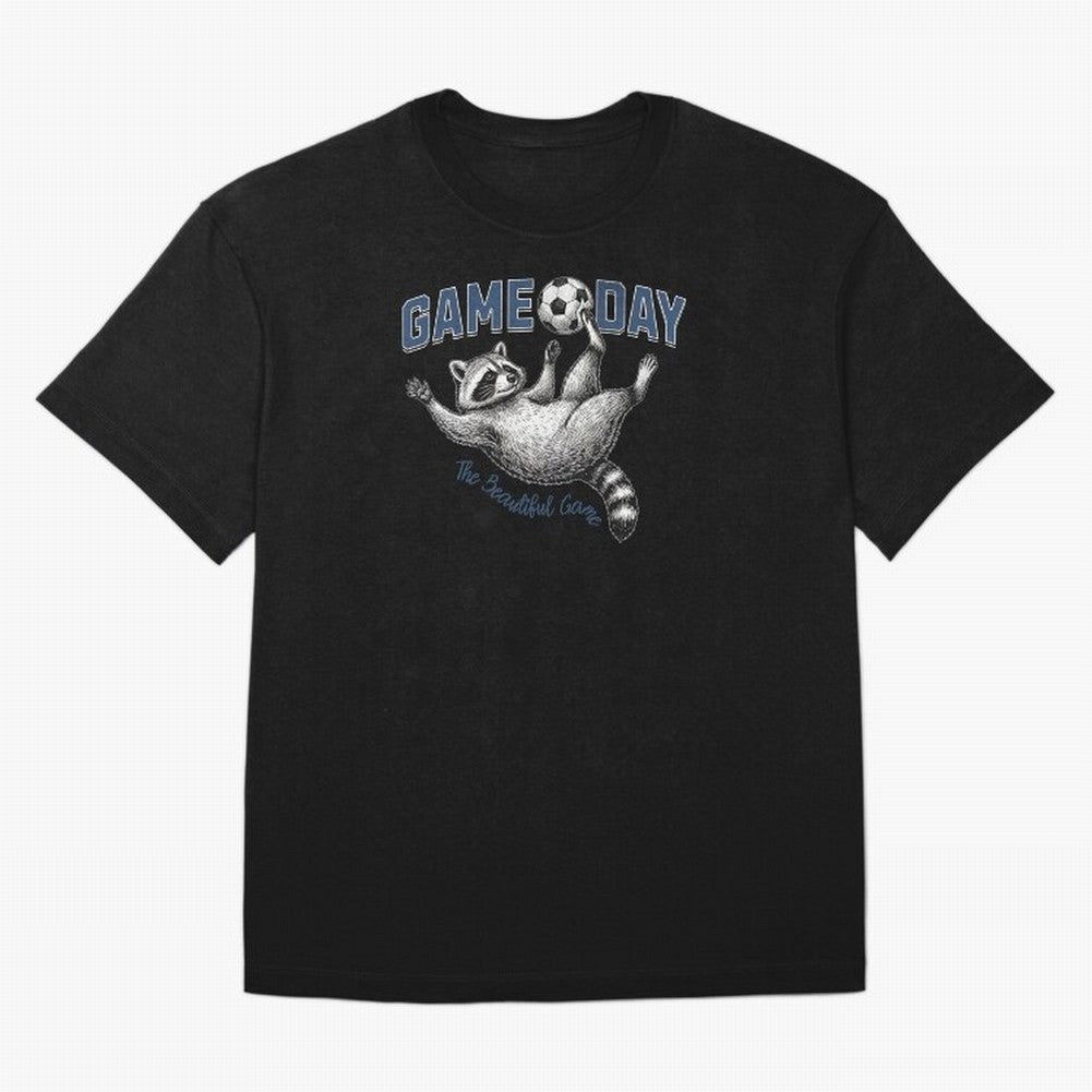 Raccoon Soccer Game Day The Beautiful Game Classic T-Shirt Join Global Football Passion for FIFA World Cup 2026 Group Stage, Driven by Haaland and Mbappe, Argentina, France and Brazil, Tournament Hype, Historic Matchups, Family Viewing Parties and