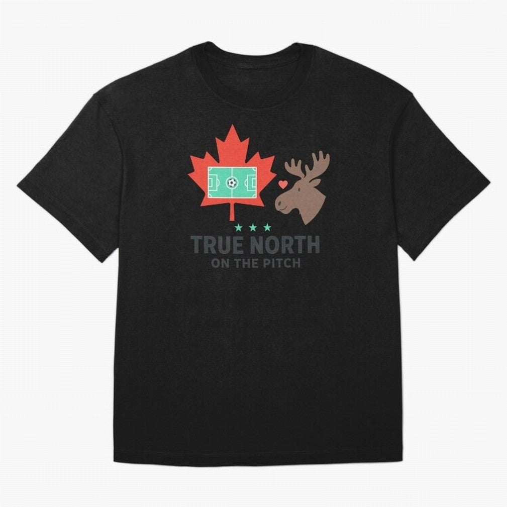 True North on the Pitch Classic T-Shirt Stand with FIFA World Cup 2026 USA Canada Mexico Centered on CR7, France Energy, Tournament Hype, Historic Matchups, Family Viewing Parties and Global Sports Pride; Perfect for Fans, Collectors, Family