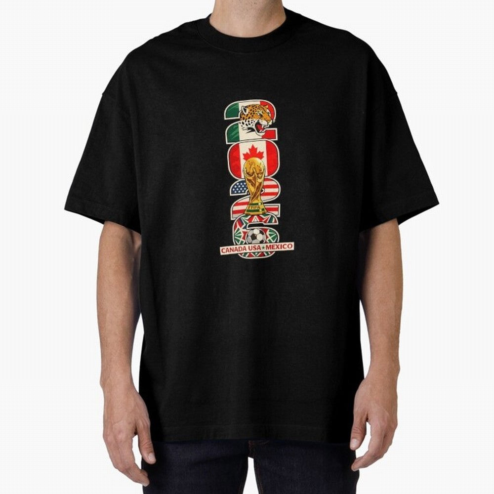 Vertical Host Nations Landmark Art Classic T-Shirt Honor Champions and Dreams in Match Day Hype around FIFA World Cup 2026 Group Stage, Cristiano Ronaldo, Argentina, Goal Celebration Energy, Supporter Heritage, Football Icons and Worldwide