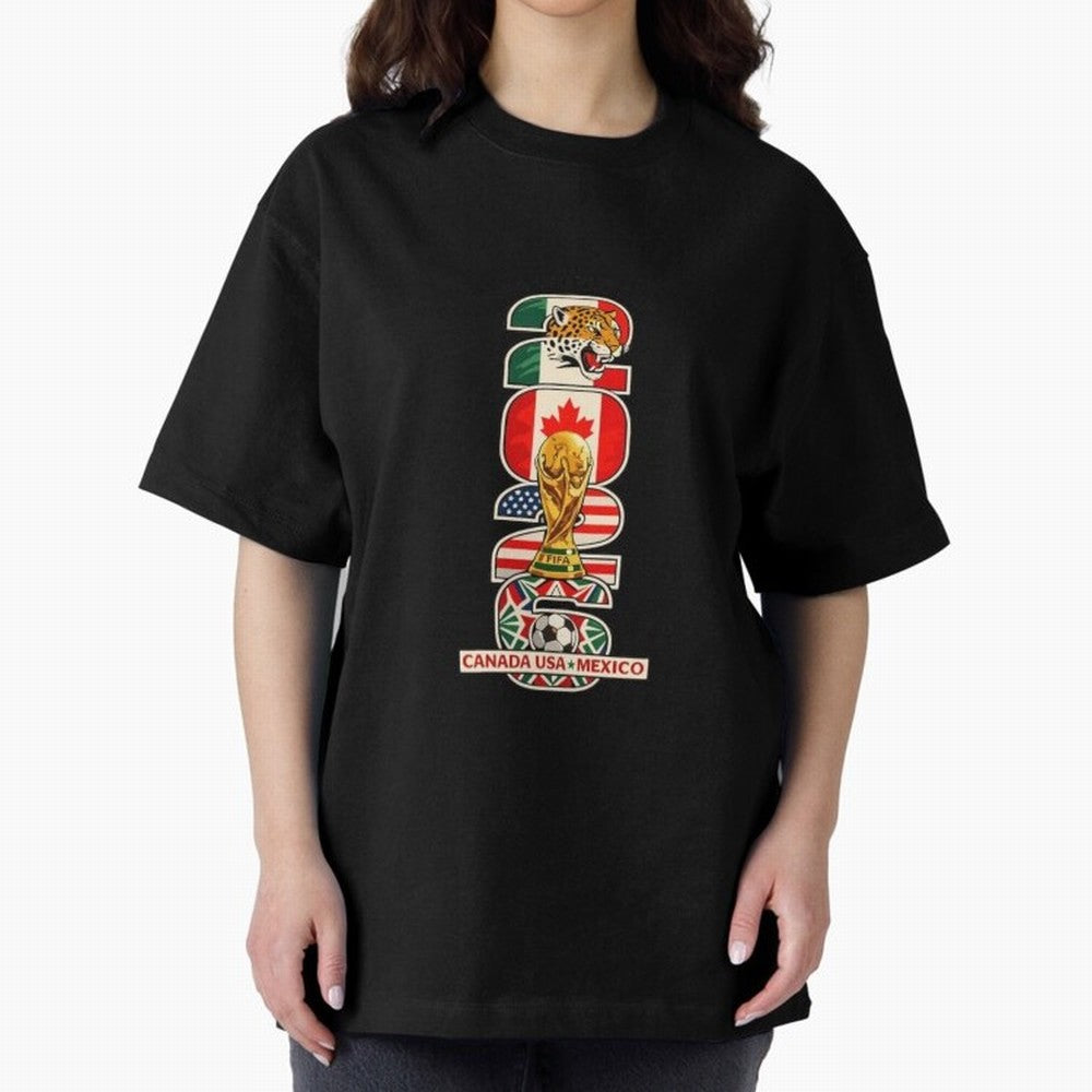 Vertical Host Nations Landmark Art Classic T-Shirt Honor Champions and Dreams in Match Day Hype around FIFA World Cup 2026 Group Stage, Cristiano Ronaldo, Argentina, Goal Celebration Energy, Supporter Heritage, Football Icons and Worldwide