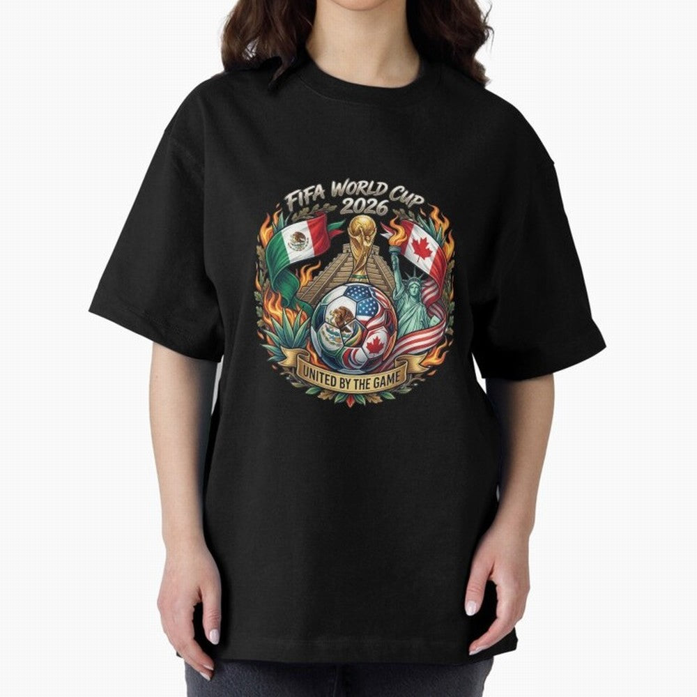 United By The Game 2026 Art Classic T-Shirt Bring a Vintage Feel to the FIFA World Cup 2026 Group Stage Journey through Cristiano Ronaldo, Haaland and CR7 Highlights, Brazil, Portugal and Argentina Pride, Tournament Hype, Historic Matchups, Family