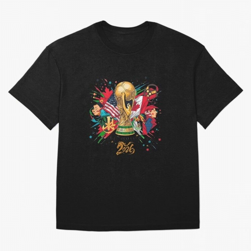 North America 2026 Splash Art Classic T-Shirt Build FIFA World Cup 2026 USA Canada Mexico Spirit, Centered on Spain and Netherlands, Neymar, Football Festival Excitement, Trophy Ambitions, Country Rivalries and Star Player Buzz; Ideal for Football