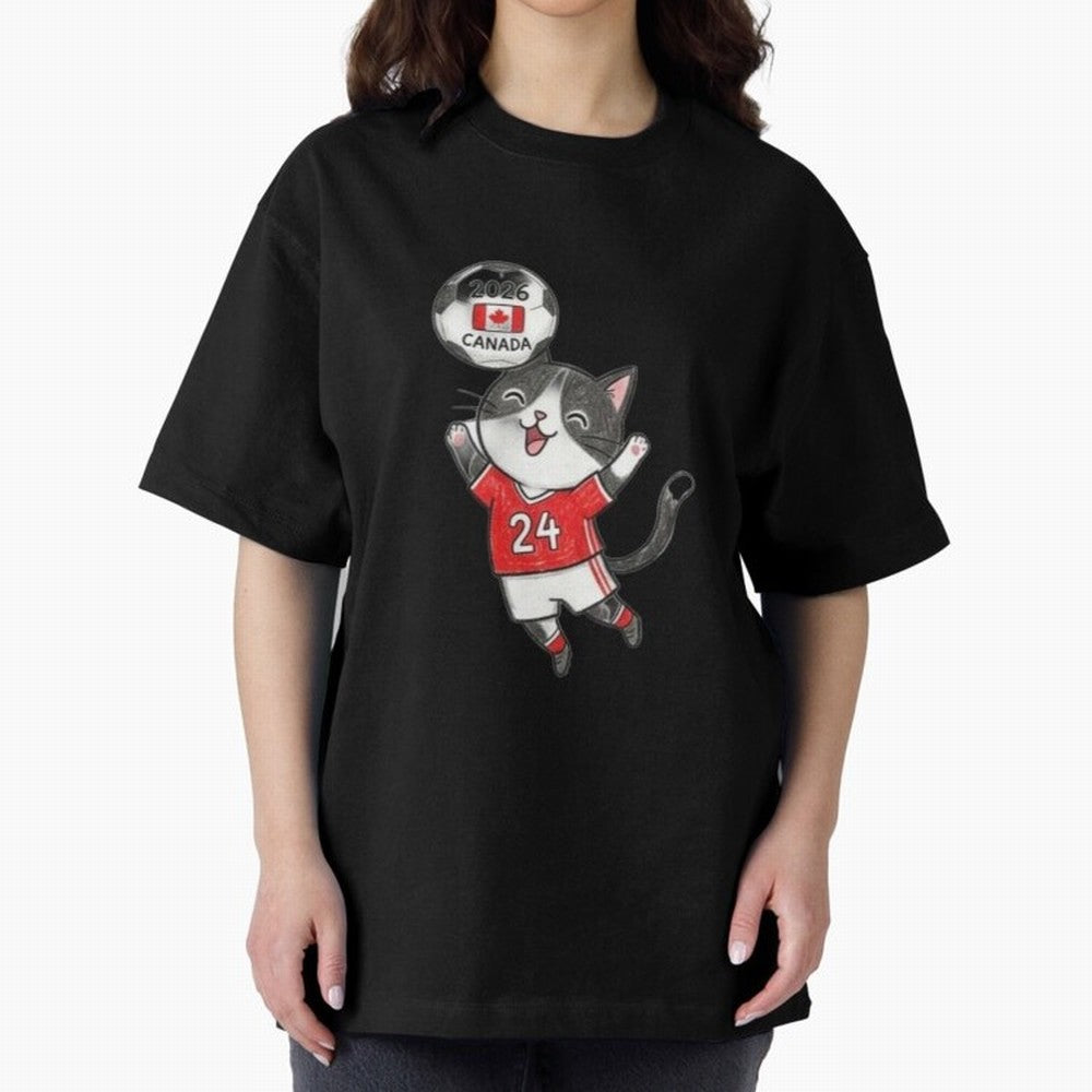 Canada Soccer Cat #24 - 2026 World Cup Celebration Classic T-Shirt Bring Retro Soccer Energy to FIFA World Cup 2026 for Fans of Messi and Cristiano Ronaldo and England, France and Netherlands, Bringing Football History, Final Match Energy, Crowd
