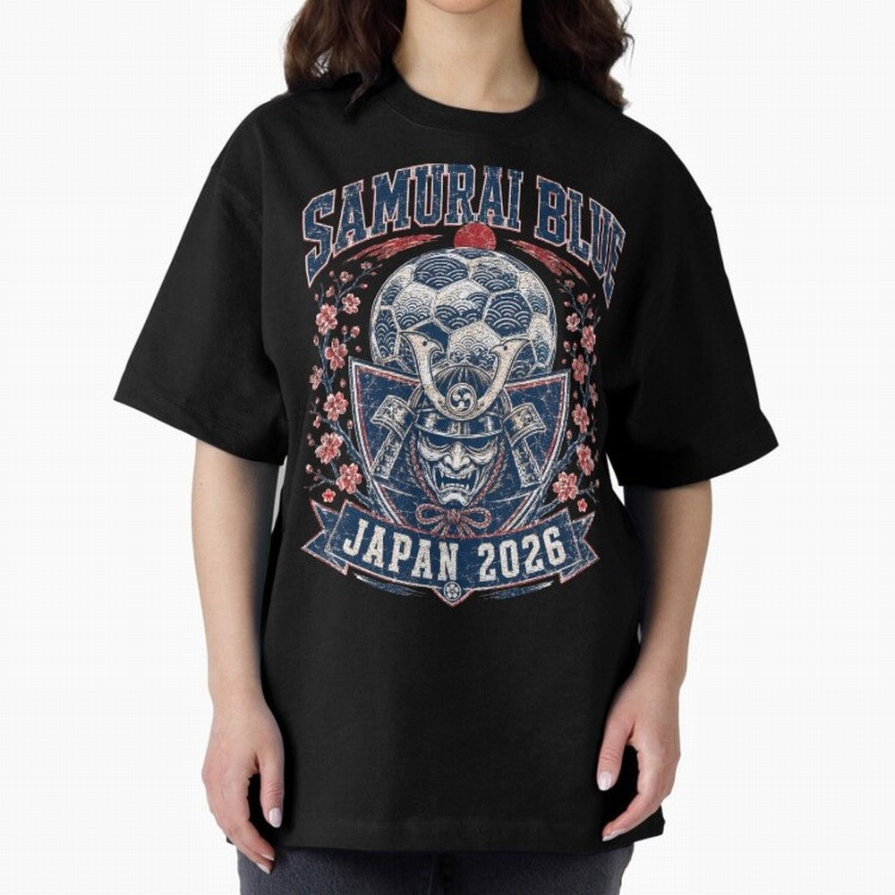 Samurai Blue Japan 2026 World Cup Soccer T-Shirt Classic T-Shirt Support the Legends of FIFA World Cup 2026 Group Stage Spirit, Inspired by France, CR7 and Messi, Champion Mindset, Group Stage Buzz, Knockout Tension and Passionate Fan Culture;