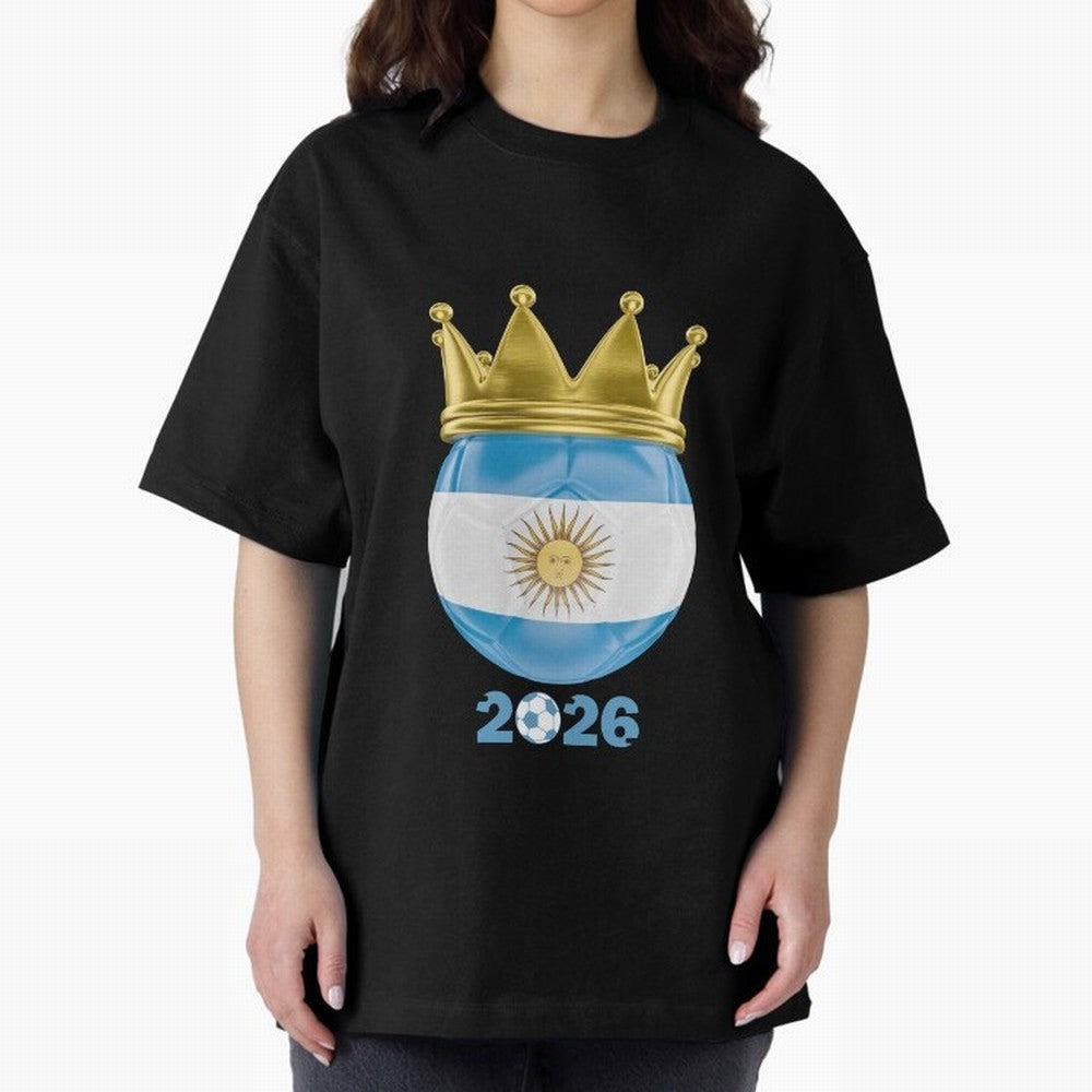 Argentina Football Champion Crown 2026 Classic T-Shirt Bring World Football Passion into FIFA World Cup 2026 Group Stage Connected to Messi, CR7 and Mbappe, England Energy, Football Festival Excitement, Trophy Ambitions, Country Rivalries and Star
