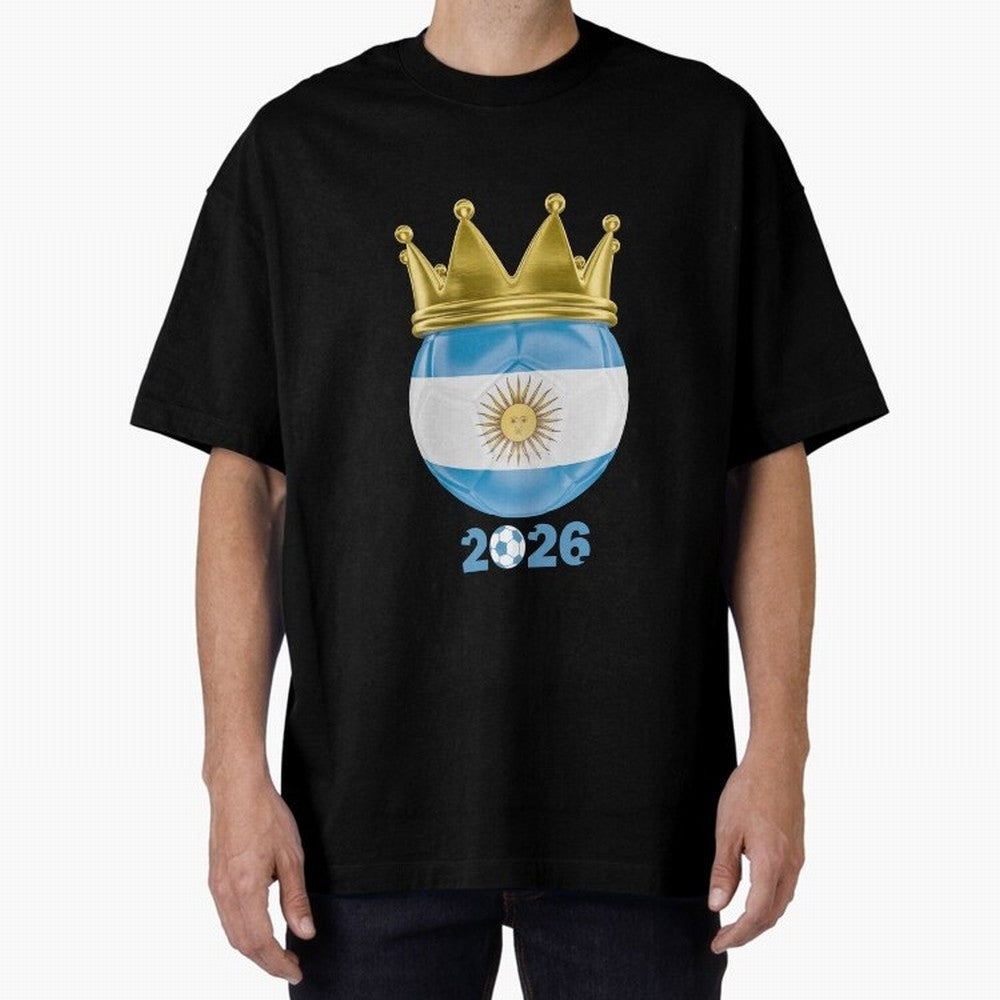 Argentina Football Champion Crown 2026 Classic T-Shirt Bring World Football Passion into FIFA World Cup 2026 Group Stage Connected to Messi, CR7 and Mbappe, England Energy, Football Festival Excitement, Trophy Ambitions, Country Rivalries and Star