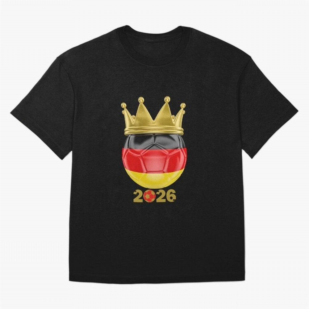 Germany Football Champion Crown 2026 Classic T-Shirt Enjoy Match Day Hype around FIFA World Cup 2026, Mbappe, France and Portugal, Football Festival Excitement, Trophy Ambitions, Country Rivalries and Star Player Buzz; Ideal for Football Dads,