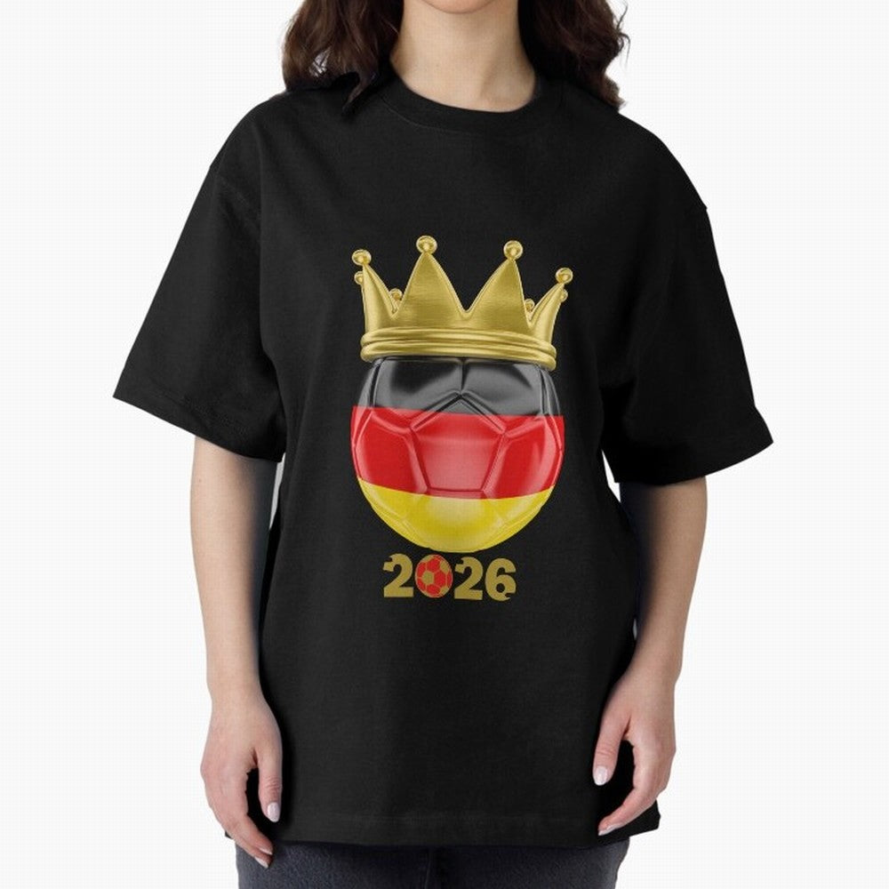 Germany Football Champion Crown 2026 Classic T-Shirt Enjoy Match Day Hype around FIFA World Cup 2026, Mbappe, France and Portugal, Football Festival Excitement, Trophy Ambitions, Country Rivalries and Star Player Buzz; Ideal for Football Dads,
