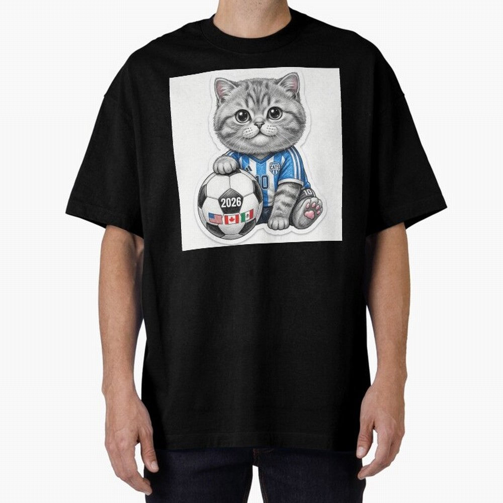 Cute Soccer Kitten #10 - FIFA 2026 World Cup Fan Art Classic T-Shirt Join Supporters Worldwide for the FIFA World Cup 2026 Journey through Haaland and Mbappe Highlights, Brazil, Portugal and Argentina Pride, Football Festival Excitement, Trophy