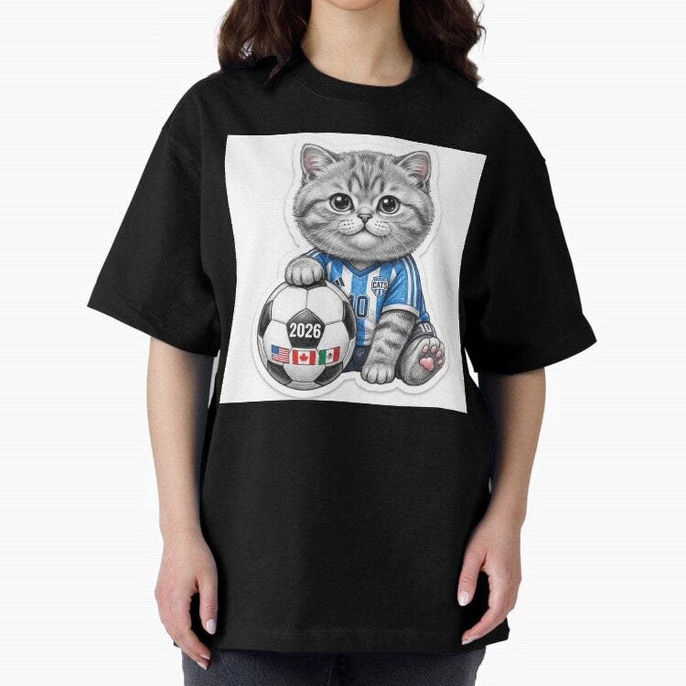 Cute Soccer Kitten #10 - FIFA 2026 World Cup Fan Art Classic T-Shirt Join Supporters Worldwide for the FIFA World Cup 2026 Journey through Haaland and Mbappe Highlights, Brazil, Portugal and Argentina Pride, Football Festival Excitement, Trophy