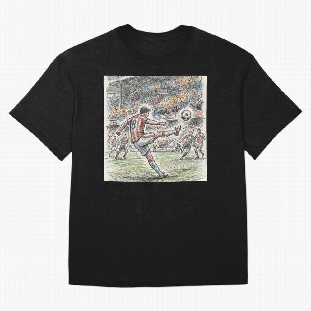 The Decisive Goal - Player #8 Stadium Action Illustration Classic T-Shirt Carry the Dream of Match Day Hype around FIFA World Cup 2026 Group Stage, Neymar, Germany, Football Festival Excitement, Trophy Ambitions, Country Rivalries and Star Player