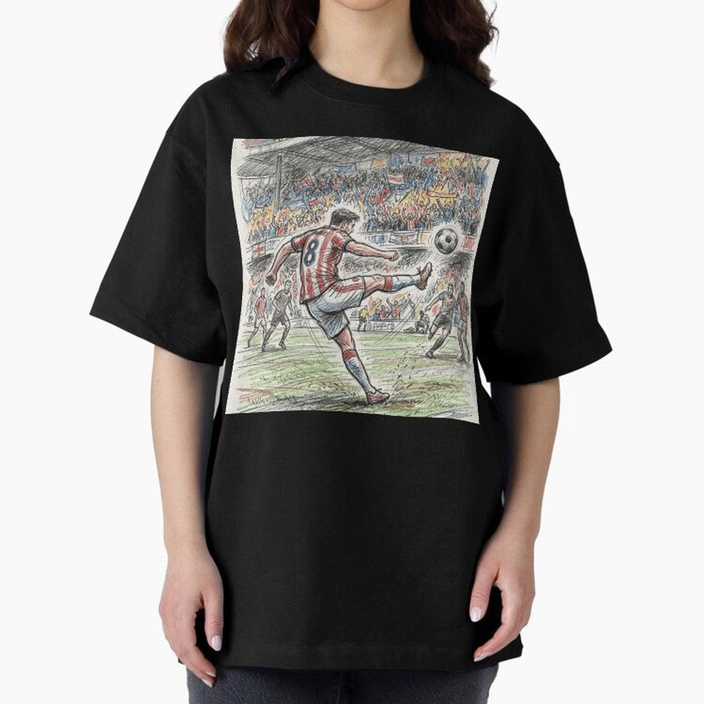 The Decisive Goal - Player #8 Stadium Action Illustration Classic T-Shirt Carry the Dream of Match Day Hype around FIFA World Cup 2026 Group Stage, Neymar, Germany, Football Festival Excitement, Trophy Ambitions, Country Rivalries and Star Player