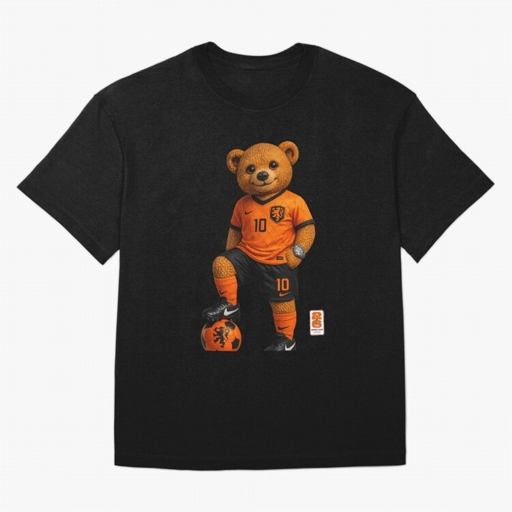 Netherlands Soccer Bear World Cup Teddy Bear Classic T-Shirt Feel the Roar of Global Football Passion for FIFA World Cup 2026, Celebrating Neymar, Haaland and Cristiano Ronaldo, Germany, Global Supporter Spirit, Legendary Goals, National Colors and