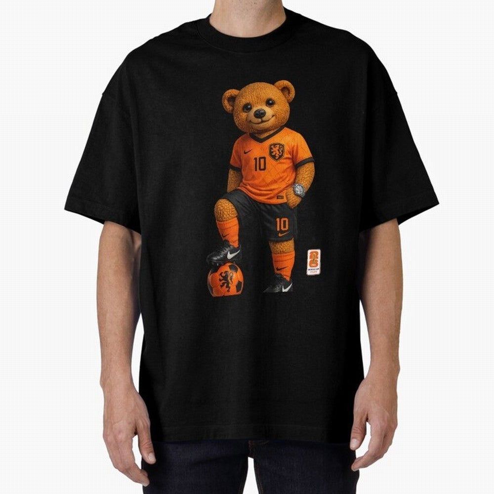Netherlands Soccer Bear World Cup Teddy Bear Classic T-Shirt Feel the Roar of Global Football Passion for FIFA World Cup 2026, Celebrating Neymar, Haaland and Cristiano Ronaldo, Germany, Global Supporter Spirit, Legendary Goals, National Colors and
