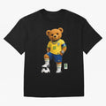 Brazil Soccer Bear World Cup Teddy Bear Classic T-Shirt Make Memories around FIFA World Cup 2026 Group Stage for Fans of Mbappe and Neymar and Spain, Bringing Football Passion, Legendary Performances, Festival Vibes and Supporter Community; Created
