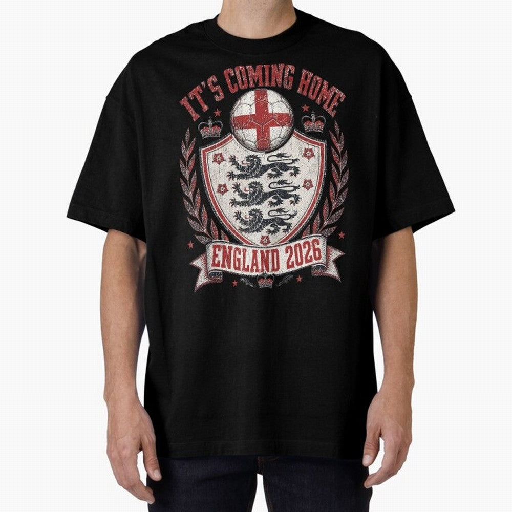 It's Coming Home England 2026 World Cup Soccer T-Shirt Classic T-Shirt Celebrate Soccer Greatness during Global Football Passion for FIFA World Cup 2026, Inspired by Messi, Neymar and Mbappe, France, Football Passion, Legendary Performances,