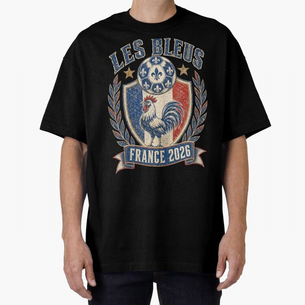 Les Bleus France 2026 World Cup Soccer T-Shirt Classic T-Shirt Follow the Final Road of FIFA World Cup 2026 Group Stage Spirit, Built around Netherlands, Cristiano Ronaldo, Championship Spirit, Famous Goals, Roaring Crowds and International