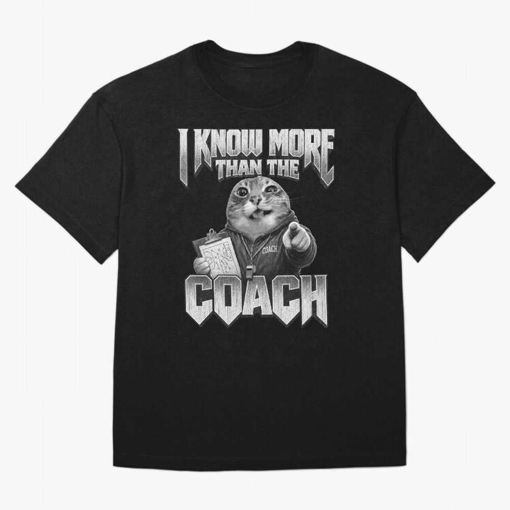 I Know More Than The Coach Funny World Cup 2026 Meme USA Soccer Fan Silly Cat Classic T-Shirt Remember Global Football Passion for FIFA World Cup 2026 USA Canada Mexico, Driven by Cristiano Ronaldo, Haaland and CR7, Spain, Game Day Rituals,