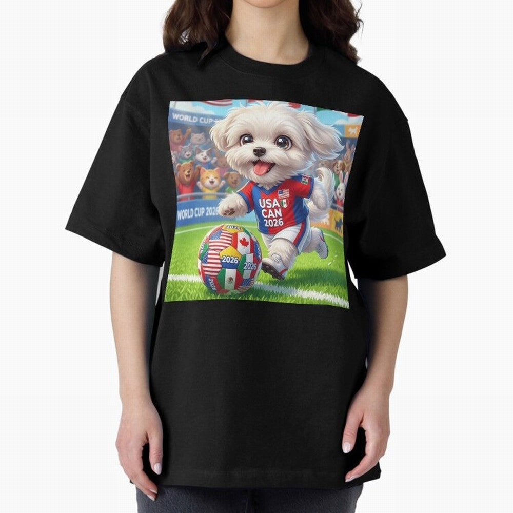 Cute Maltese Soccer Star - FIFA 2026 World Cup Edition Classic T-Shirt Show Match Day Excitement for the FIFA World Cup 2026 Journey through Haaland Highlights, Germany Pride, Football Passion, Legendary Performances, Festival Vibes and Supporter