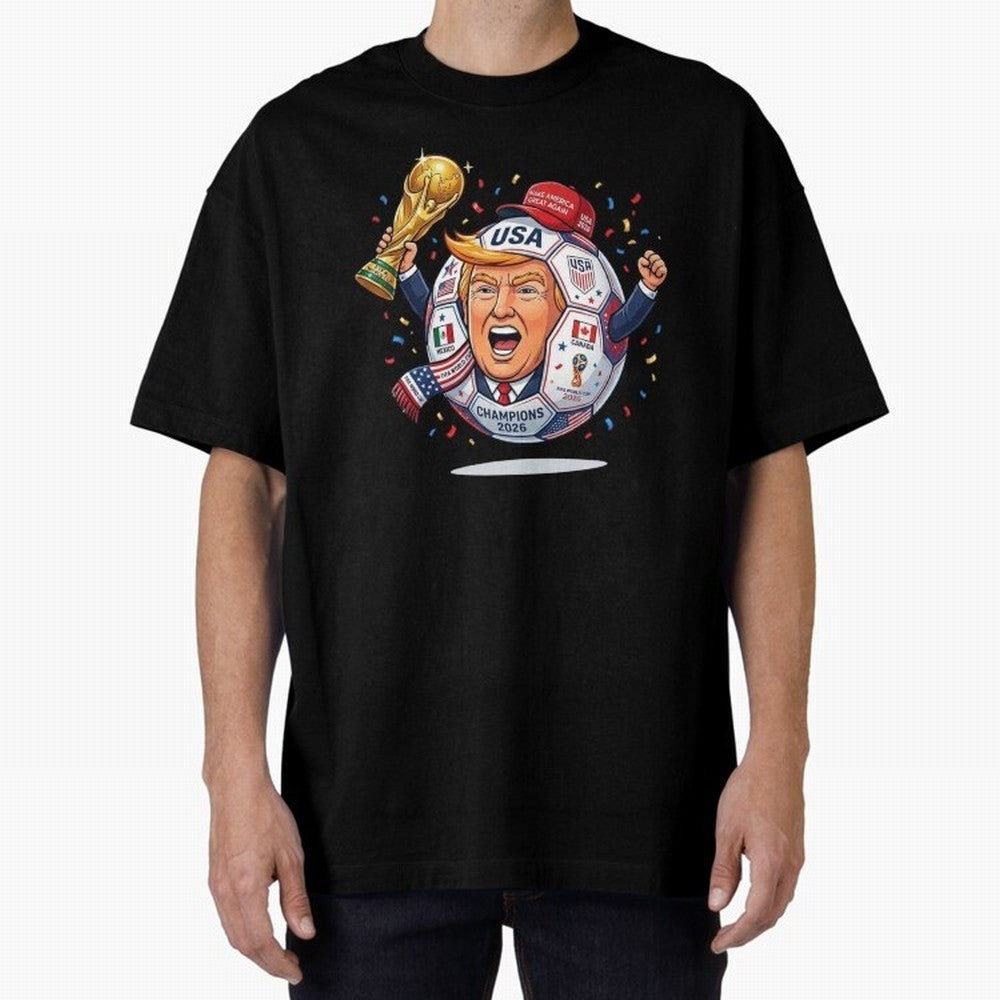 Donald Trump 2026 World Cup Soccer Champion Illustration Classic T-Shirt Back the Journey through FIFA World Cup 2026 for Fans of Messi, Neymar and Mbappe and Germany, Bringing Tournament Hype, Historic Matchups, Family Viewing Parties and Global