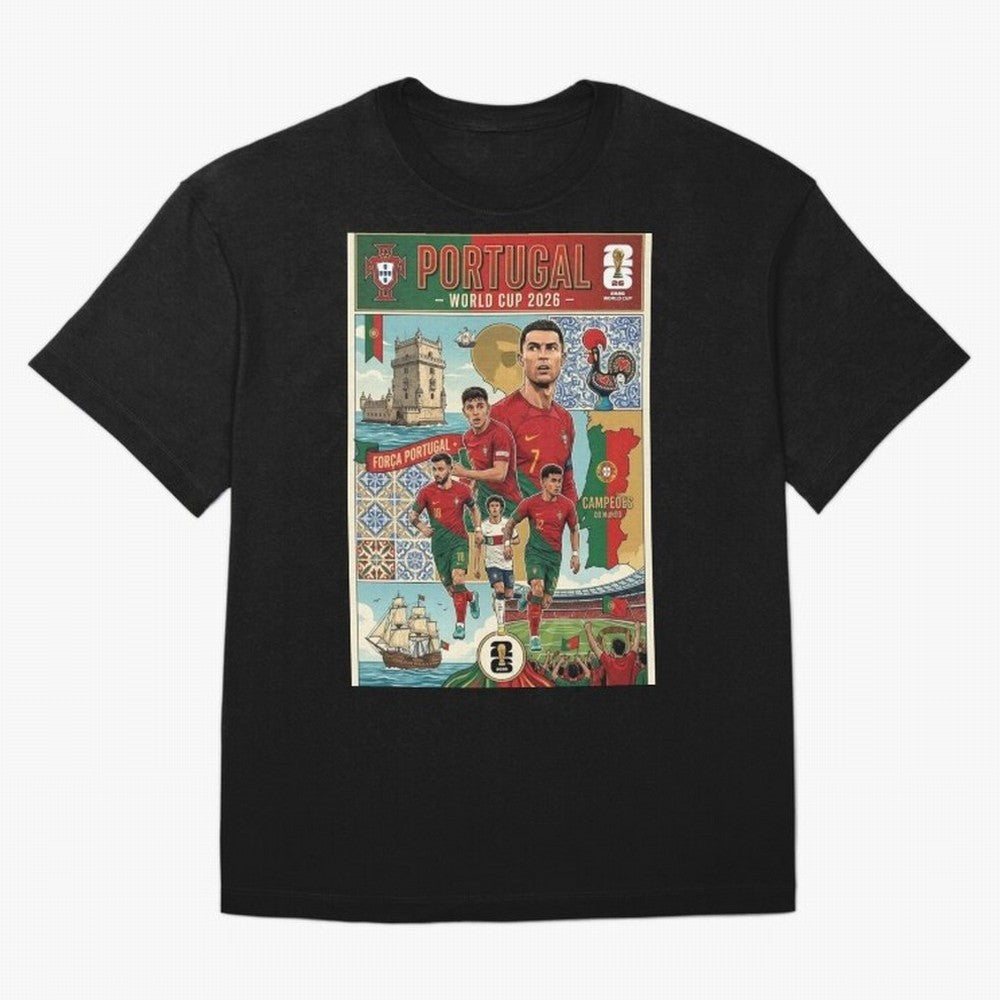 Portugal 2026 ¨C In Search of Glory Classic T-Shirt Fuel Your Fan Pride for FIFA World Cup 2026 Group Stage for Fans of Neymar, Haaland and Cristiano Ronaldo and Argentina, France and Brazil, Bringing Match Day Excitement, Supporter Culture, Golden