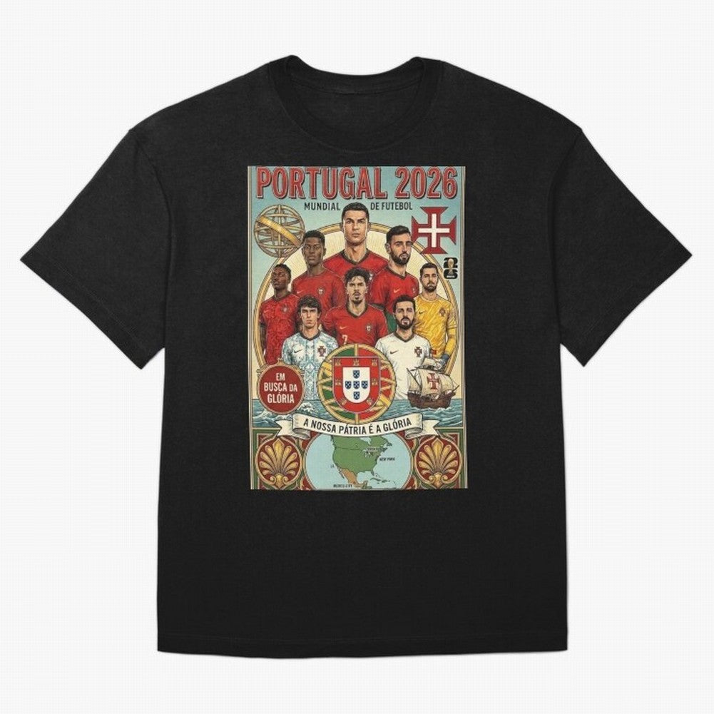 Portugal 2026 ¨C In Search of Glory Classic T-Shirt Represent Football Lovers during the FIFA World Cup 2026 Journey through Messi, CR7 and Mbappe Highlights, England and Germany Pride, Global Supporter Spirit, Legendary Goals, National Colors and