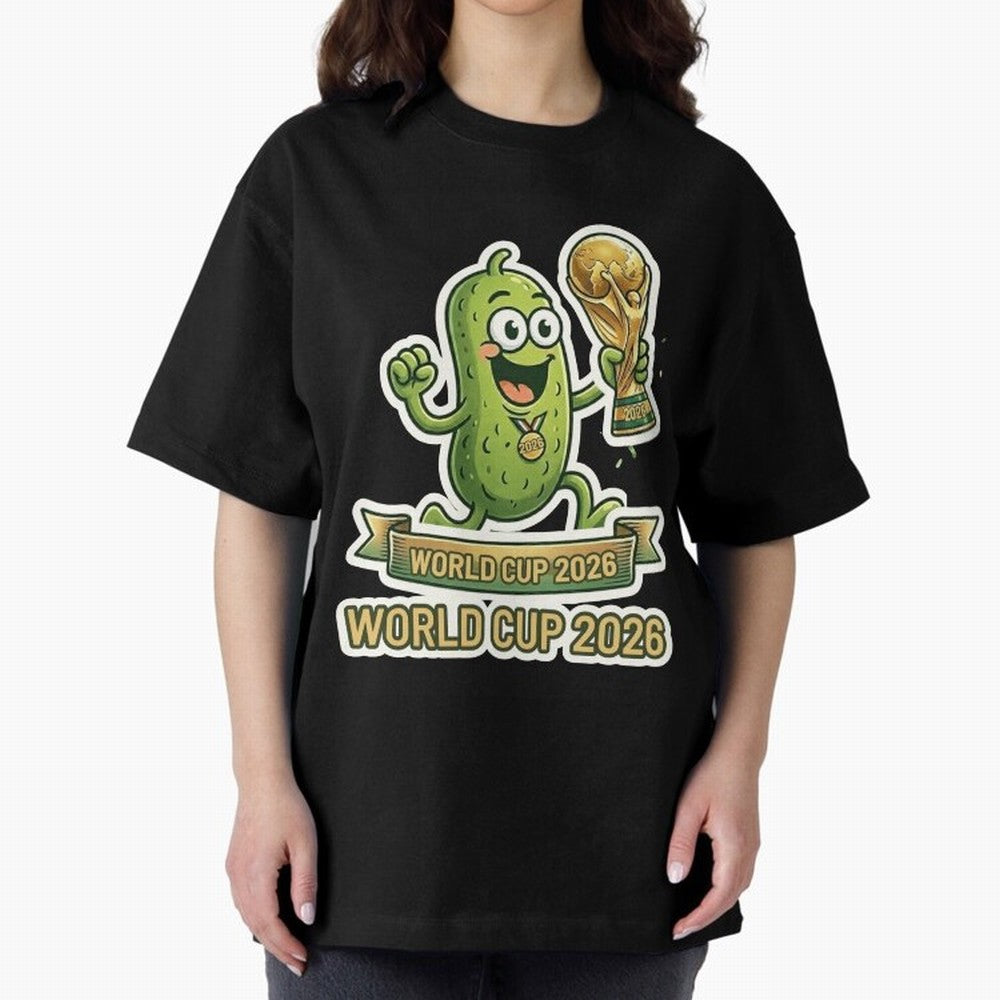 World Cup 2026 Pickle Champion Shirt ¨C Funny Soccer Pickle Mascot Holding Trophy, Cute Football Cartoon Design for Fans Sticker Mug Classic T-Shirt Bring World Football Passion into FIFA World Cup 2026 Group Stage Centered on Cristiano Ronaldo,