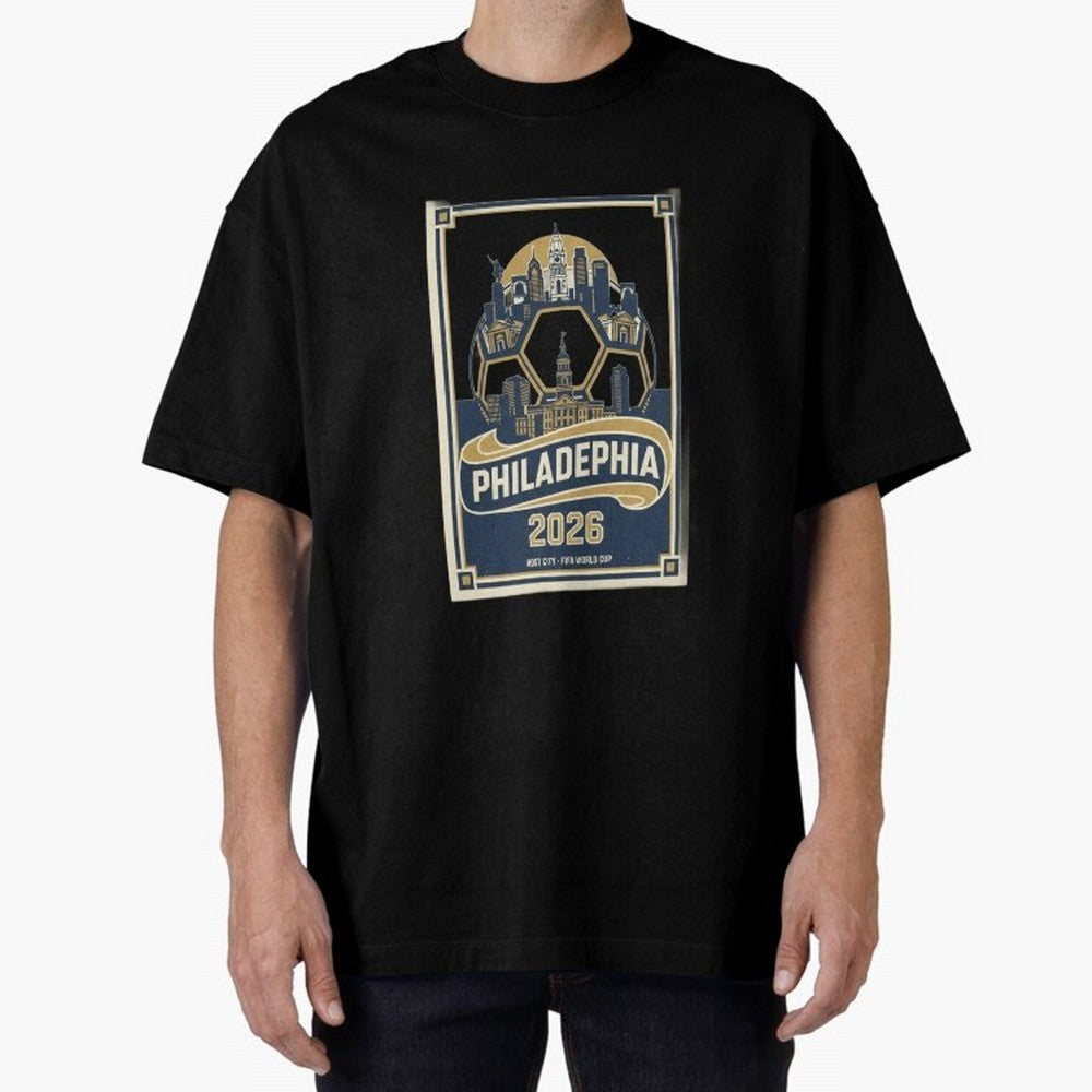 Philadelphia 2026 ¨C Vintage Soccer Host City Tee Classic T-Shirt Mark the FIFA World Cup 2026 Group Stage Journey through Neymar, Haaland and Cristiano Ronaldo Highlights, Brazil, Portugal and Argentina Pride, Vintage Soccer Flavor, Modern