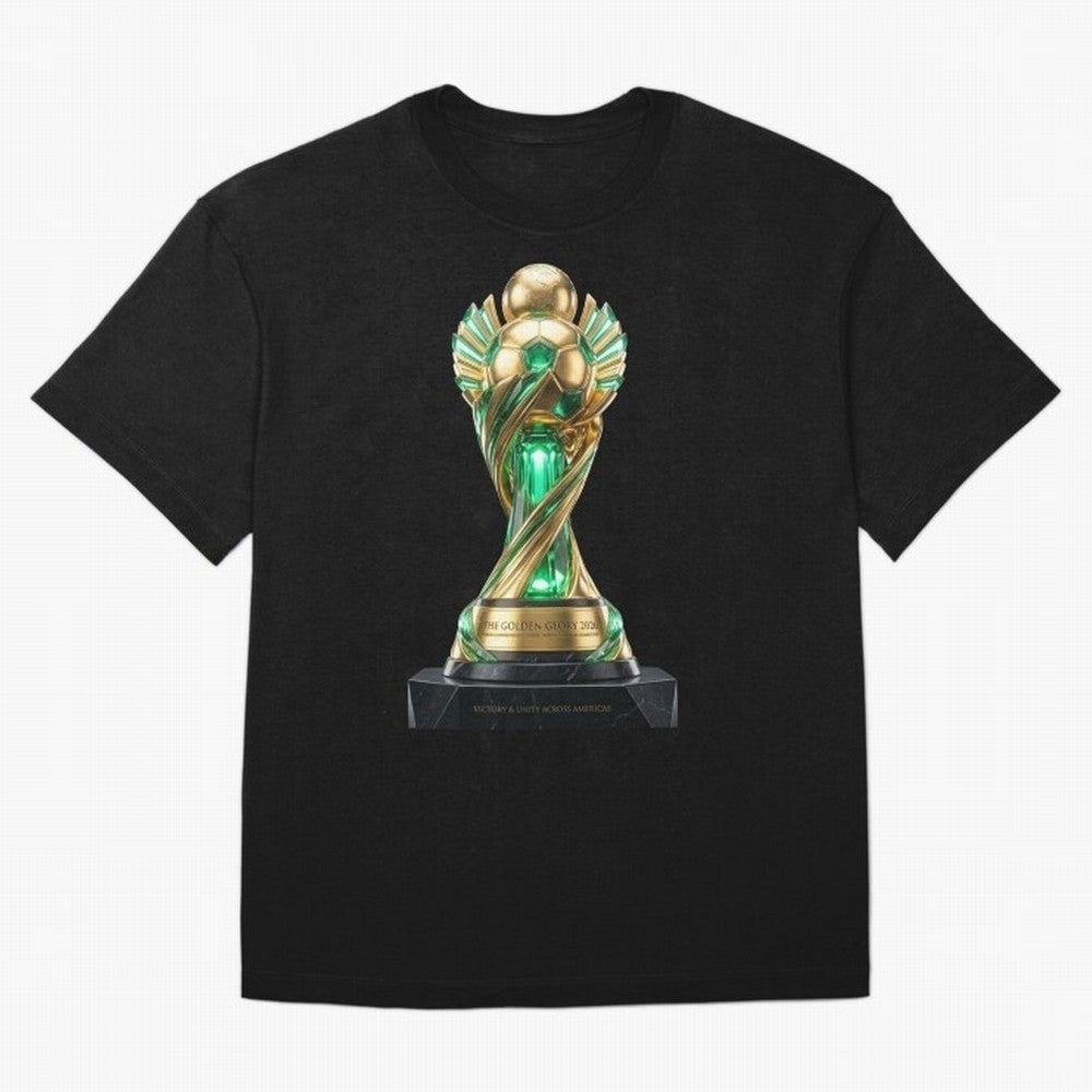 The Golden Glory 2026 - Futurist Soccer Trophy Classic T-Shirt Support Iconic Players in FIFA World Cup 2026 Group Stage Spirit, Inspired by Spain, Messi, Neymar and Mbappe, Supporter Pride, Iconic Celebrations, Legendary Names and Global Match Day