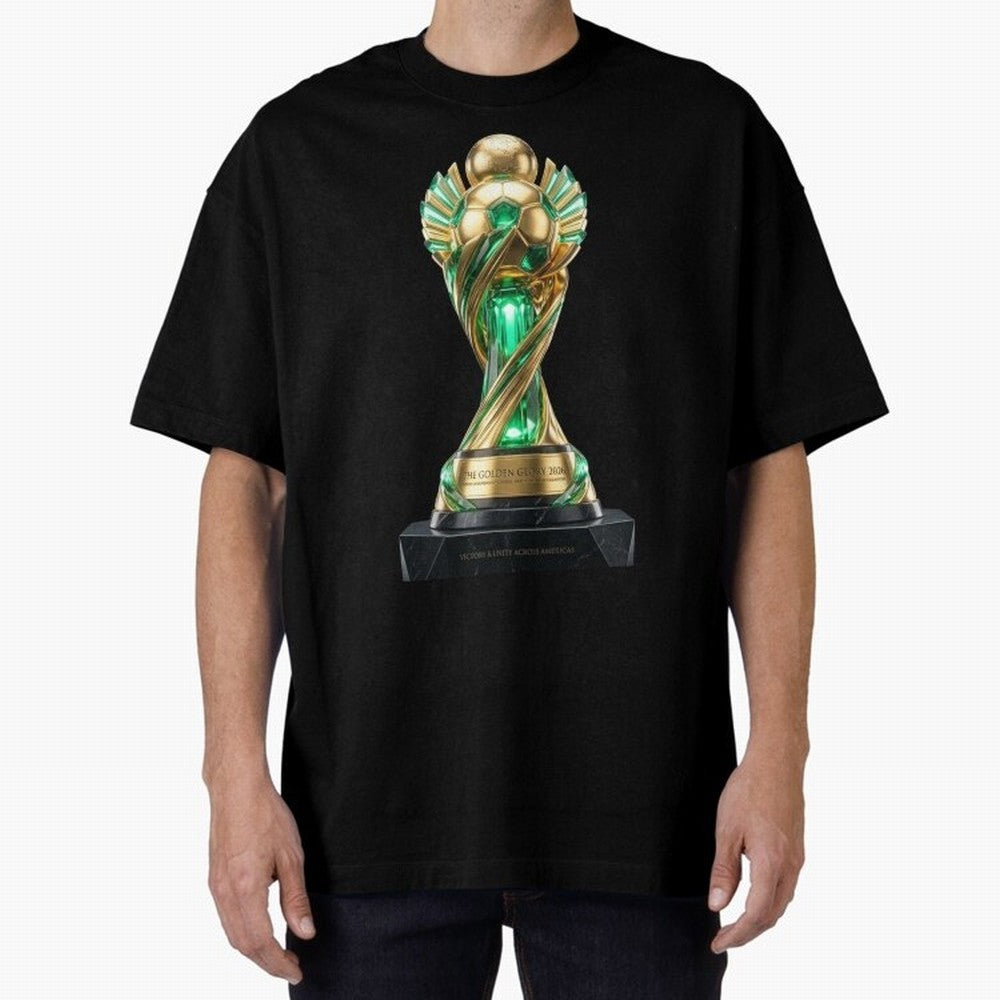 The Golden Glory 2026 - Futurist Soccer Trophy Classic T-Shirt Support Iconic Players in FIFA World Cup 2026 Group Stage Spirit, Inspired by Spain, Messi, Neymar and Mbappe, Supporter Pride, Iconic Celebrations, Legendary Names and Global Match Day