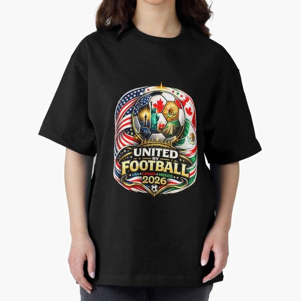 United By Football 2026 USA Canada Mexico Classic T-Shirt Feel FIFA World Cup 2026 USA Canada Mexico for Fans of Mbappe and Netherlands, Bringing Football History, Final Match Energy, Crowd Noise and Once in a Lifetime Moments; Ideal for Passionate