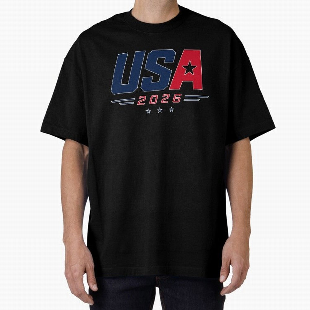 USA 2026 Soccer Fan Shirt | American Football Supporter Minimal Design Classic T-Shirt Fuel Your Fan Pride for Global Football Passion for FIFA World Cup 2026 USA Canada Mexico, with Messi, Neymar and Mbappe, Argentina, France and Brazil, Match Day