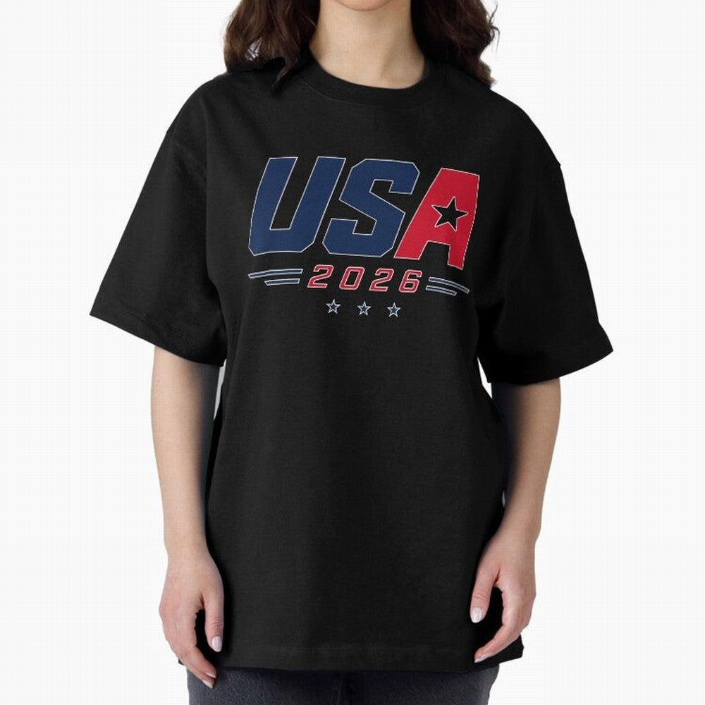 USA 2026 Soccer Fan Shirt | American Football Supporter Minimal Design Classic T-Shirt Fuel Your Fan Pride for Global Football Passion for FIFA World Cup 2026 USA Canada Mexico, with Messi, Neymar and Mbappe, Argentina, France and Brazil, Match Day
