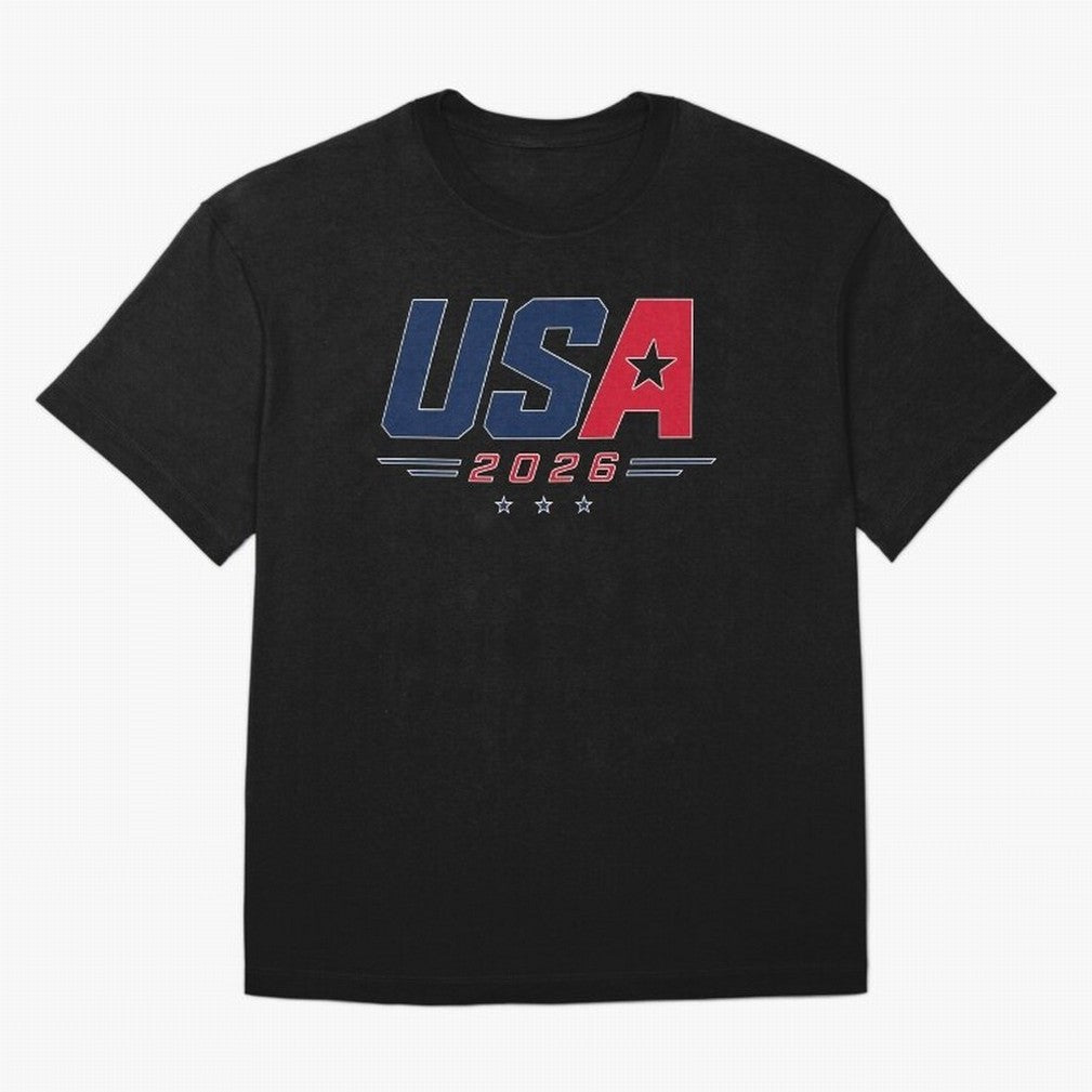 USA 2026 Soccer Fan Shirt | American Football Supporter Minimal Design Classic T-Shirt Fuel Your Fan Pride for Global Football Passion for FIFA World Cup 2026 USA Canada Mexico, with Messi, Neymar and Mbappe, Argentina, France and Brazil, Match Day