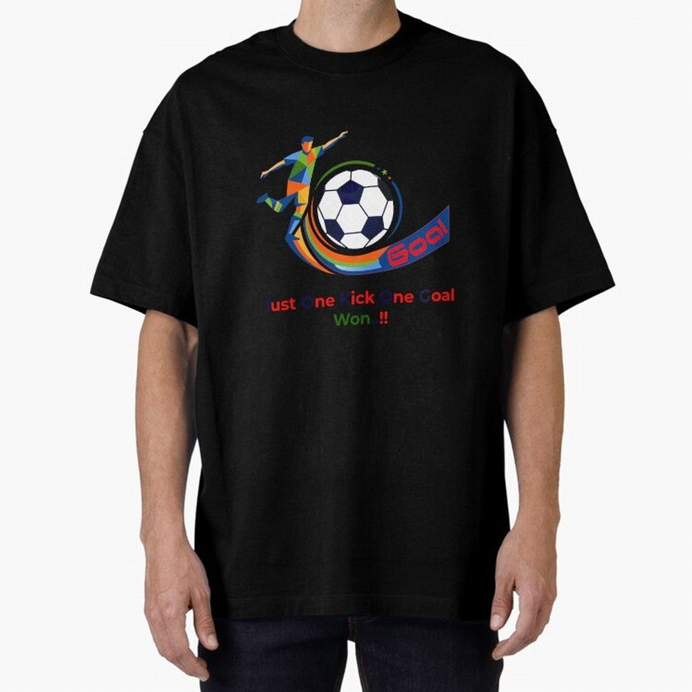 Football Striker Goal Celebration - Just One Kick Classic T-Shirt Carry the Dream of FIFA World Cup 2026 for Fans of Messi, CR7 and Mbappe and England, France and Netherlands, Bringing Worldwide Fan Energy, Dramatic Goals, Stadium Lights and
