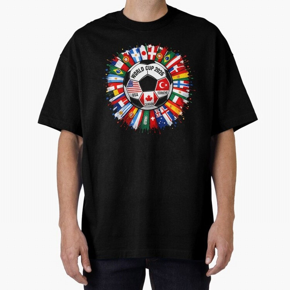 World Cup 2026 Shirt Soccer Tournament Fan Design International Flags Football Graphic Tee Sports Lover Gift Classic T-Shirt Celebrate Football Heritage in Match Day Hype around FIFA World Cup 2026, Neymar, Portugal, Spain and Germany, Worldwide